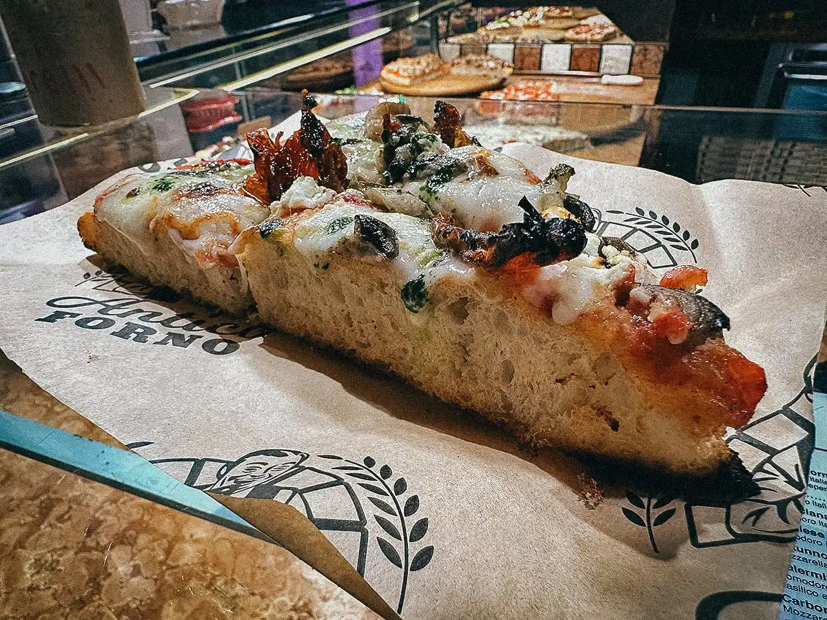 Locally-Recommended Restaurants in Venice, Italy Slice of thick-crust pizza