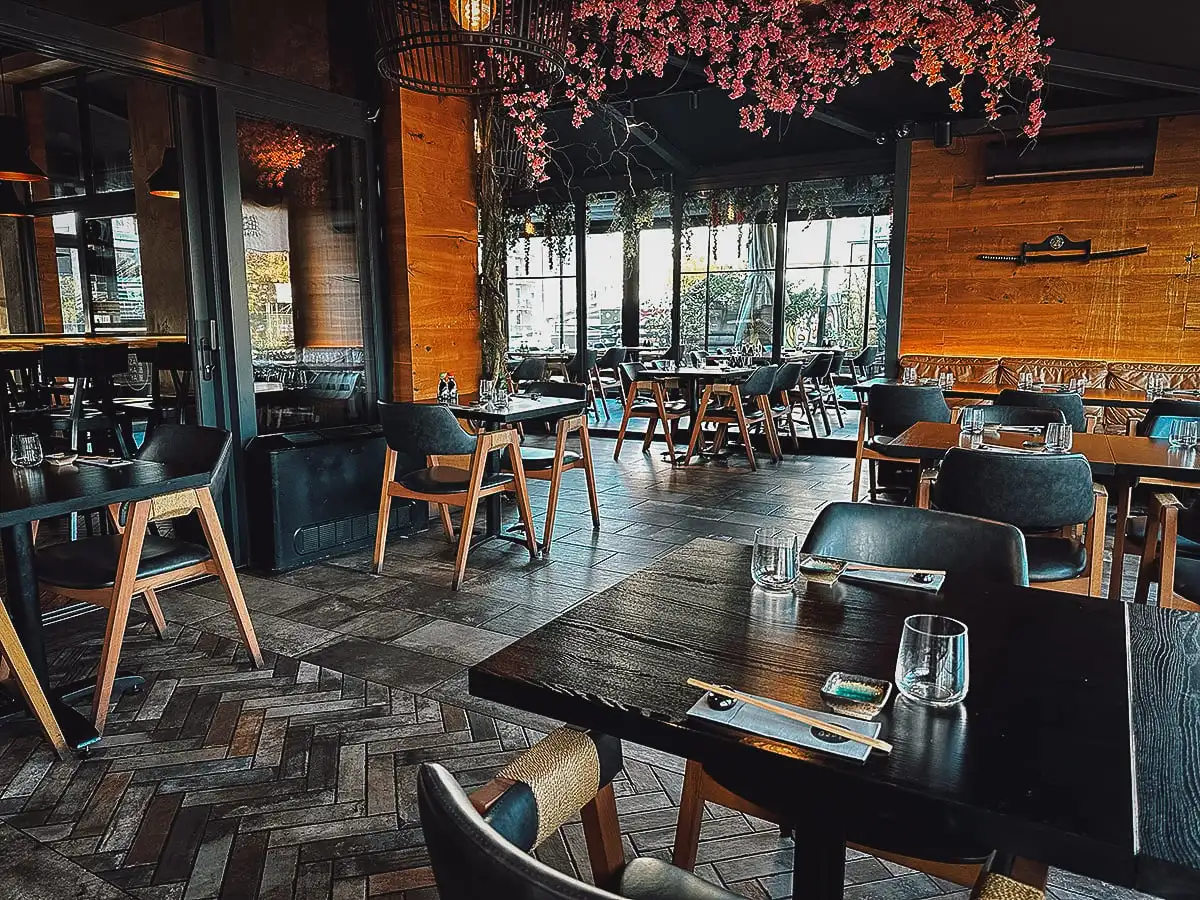 Izakaya restaurant interior