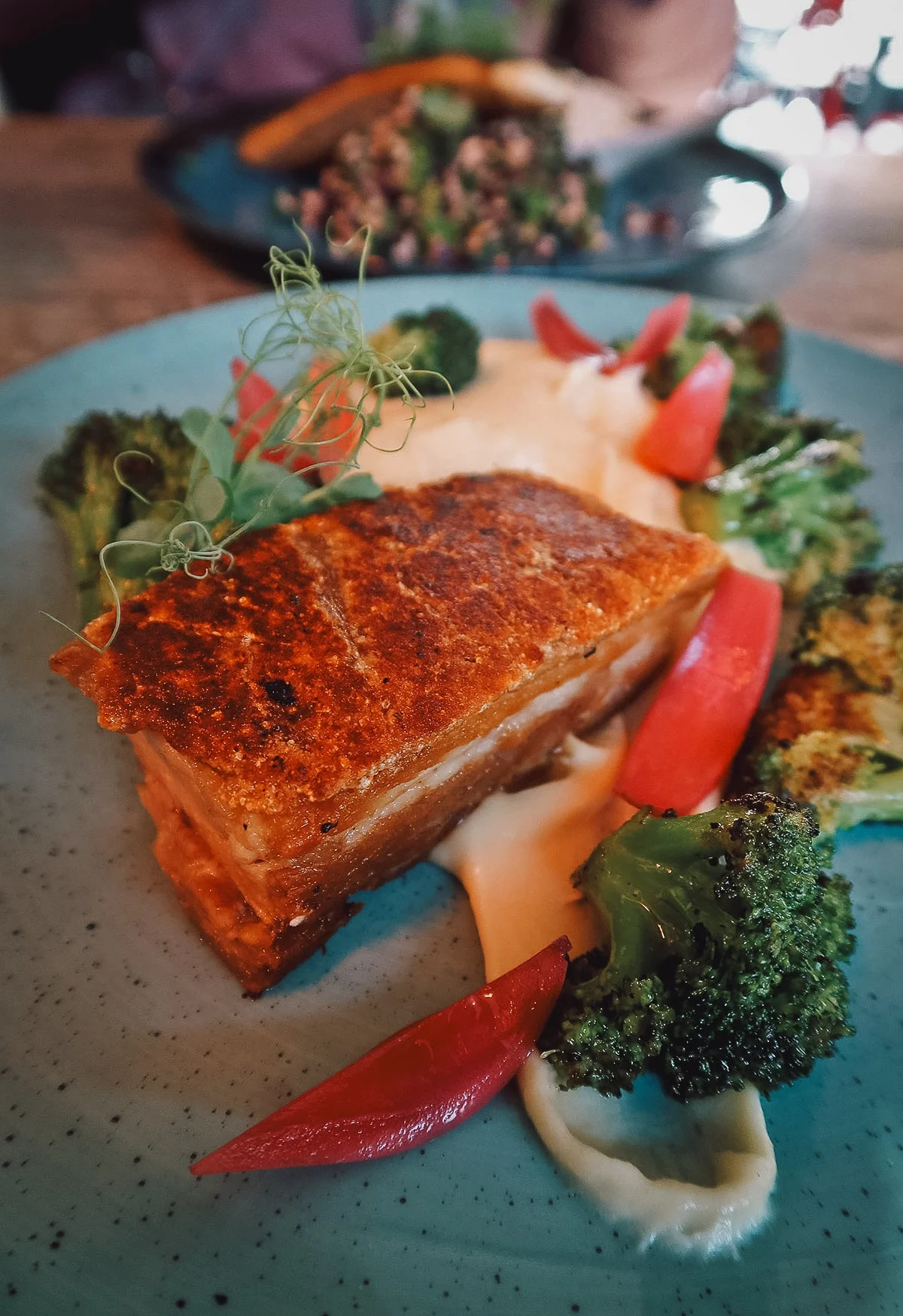 Roasted pork dish at Otto and Frank