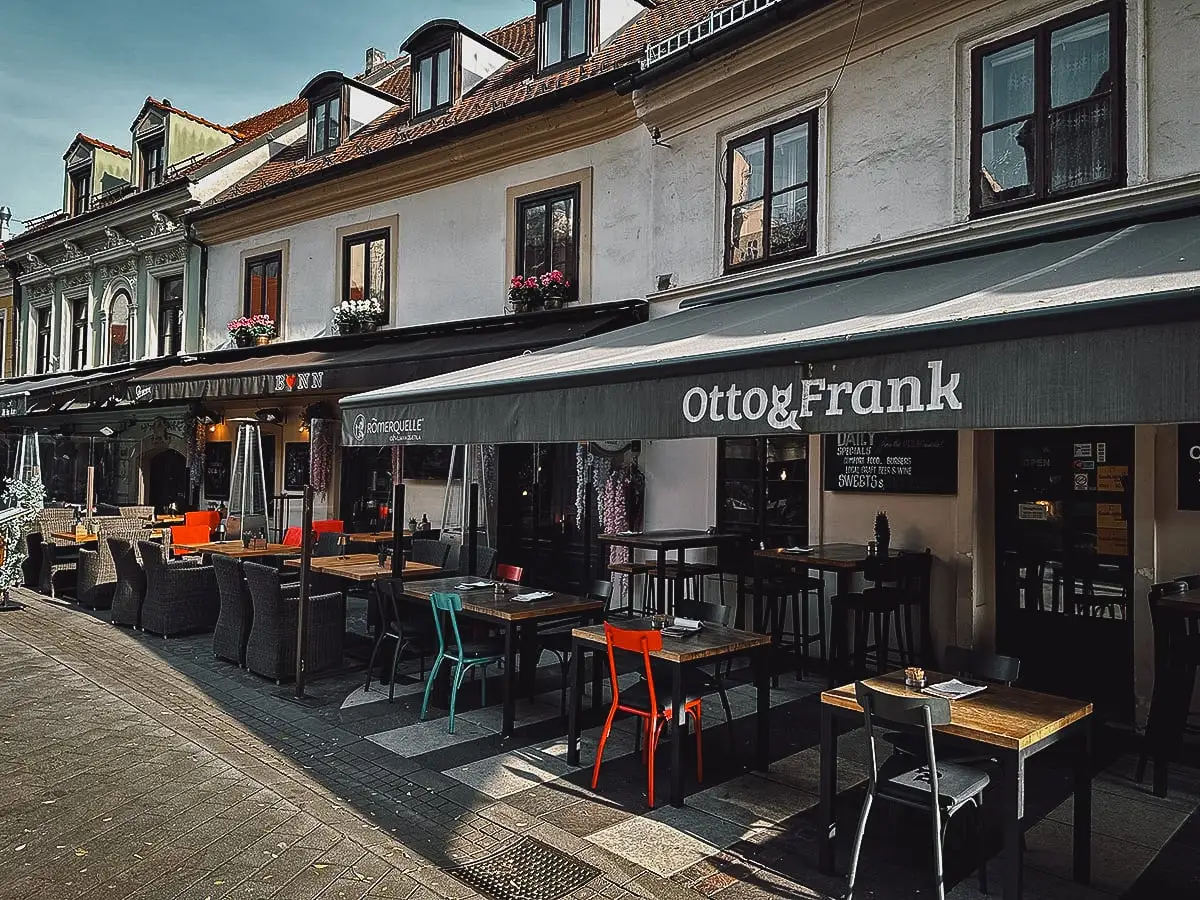 Otto and Frank restaurant exterior
