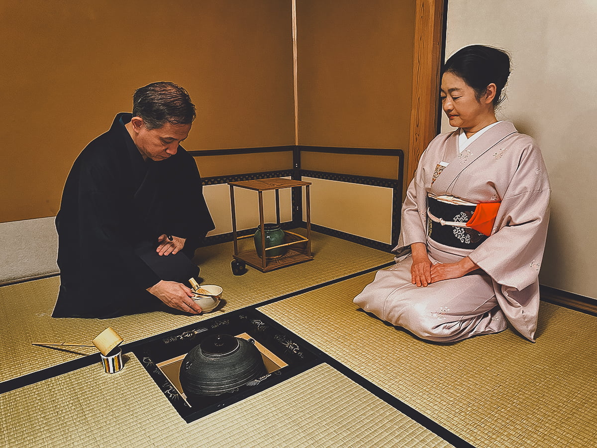 Tea master preparing tea