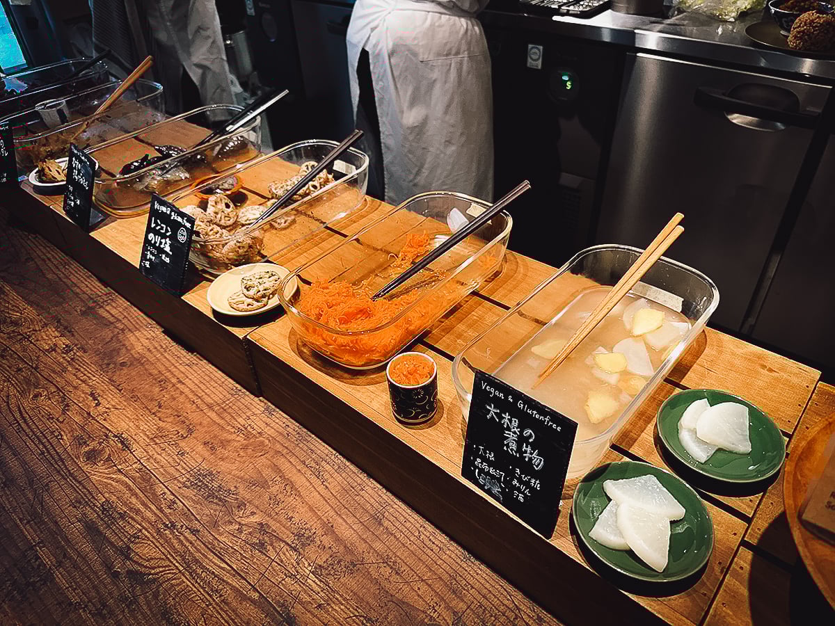 Vegan Restaurants in Tokyo, Japan Side dishes at Coret