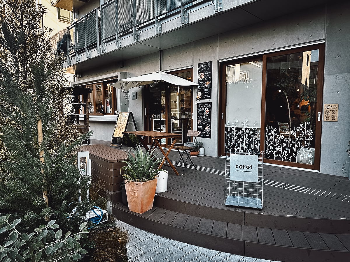 Vegan Restaurants in Tokyo, Japan Coret restaurant exterior