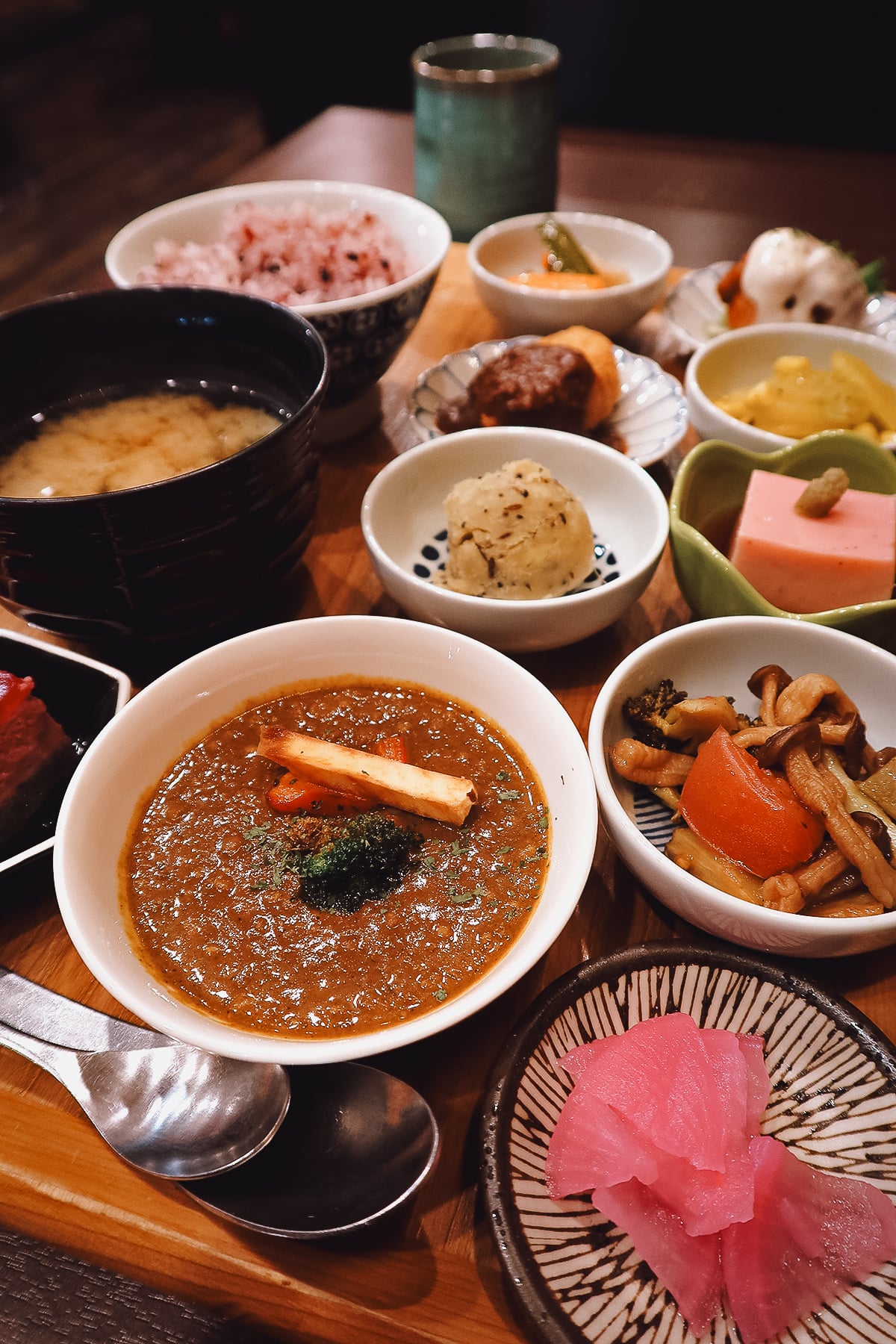 Vegan Restaurants in Tokyo, Japan Vegan set meal at Komaki Shokudo