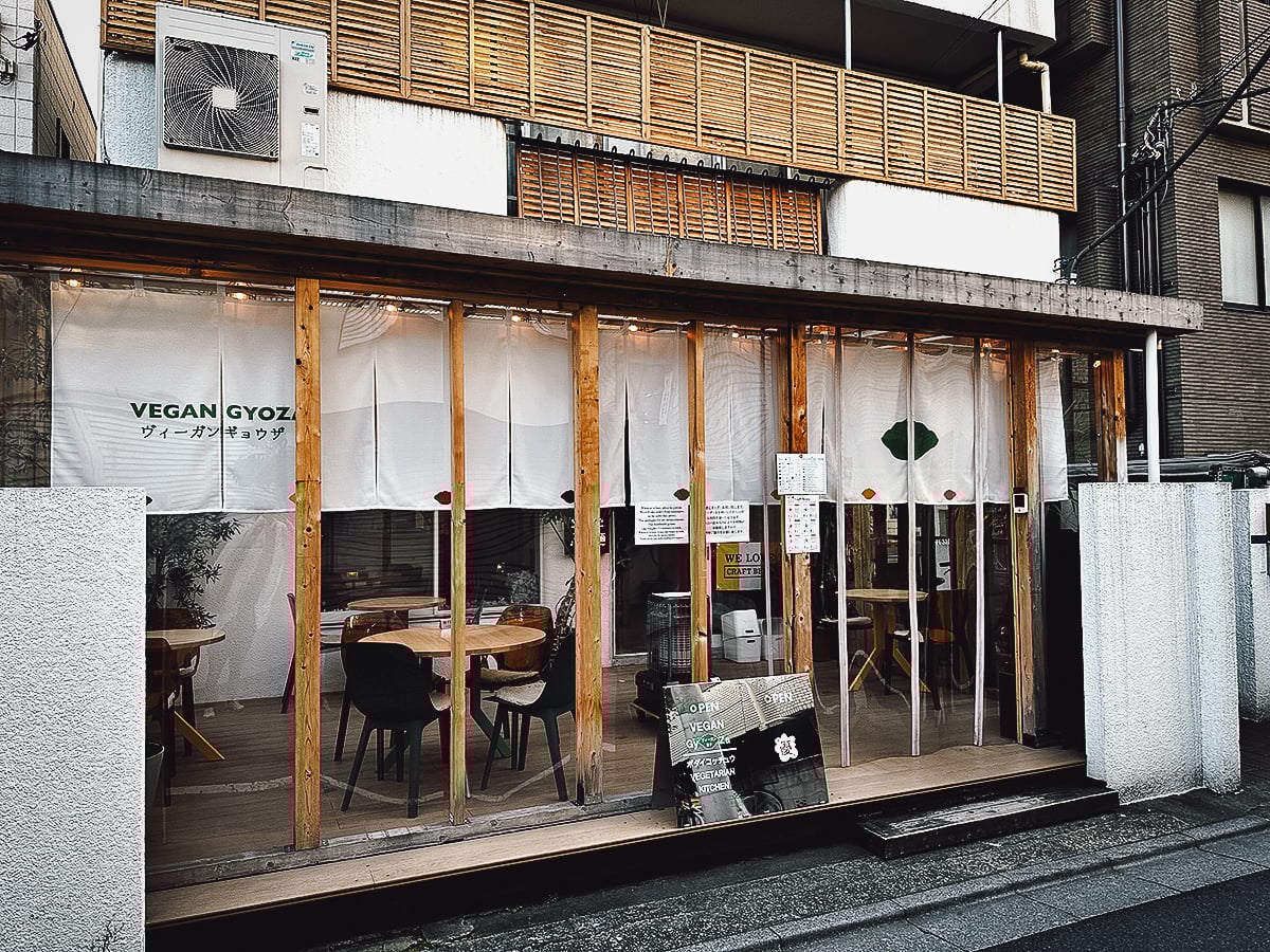 Vegan Restaurants in Tokyo, Japan Vegan Gyoza restaurant exterior