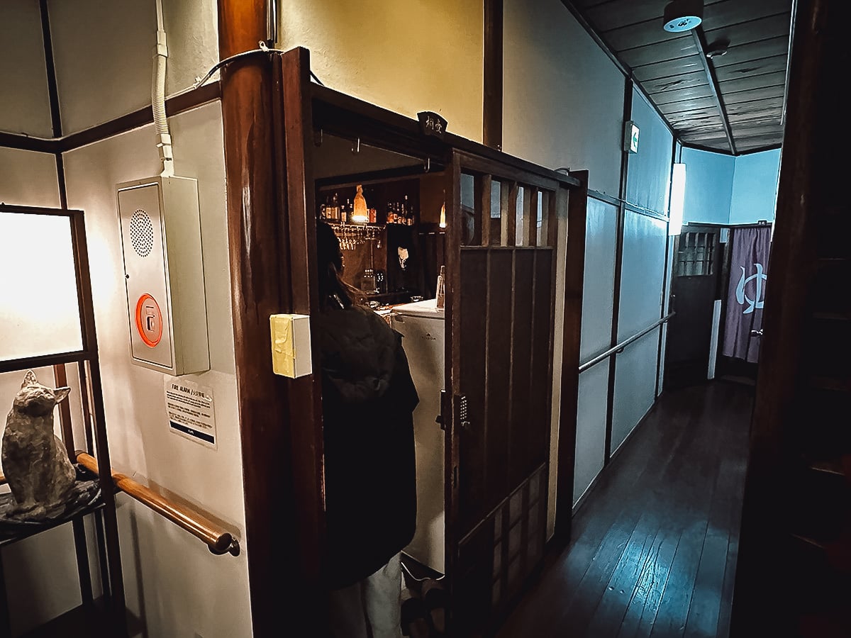 Veganic Monkey Magic Customer entering the Veganic Monkey Magic restaurant