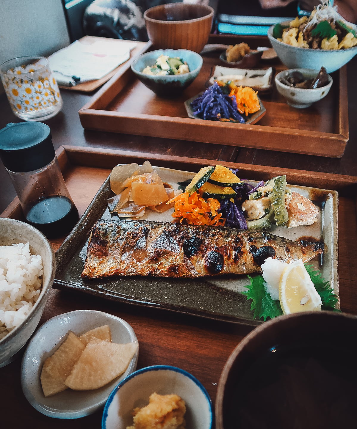 Where to Eat in Okinawa, Japan Saba set meal at a restaurant in Naha, Okinawa