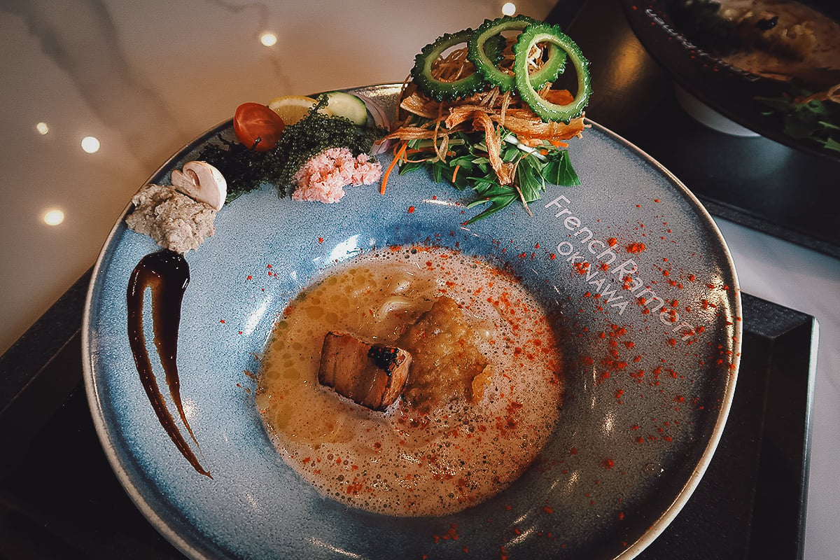 Where to Eat in Okinawa, Japan Fancy bowl of ramen in northern Okinawa