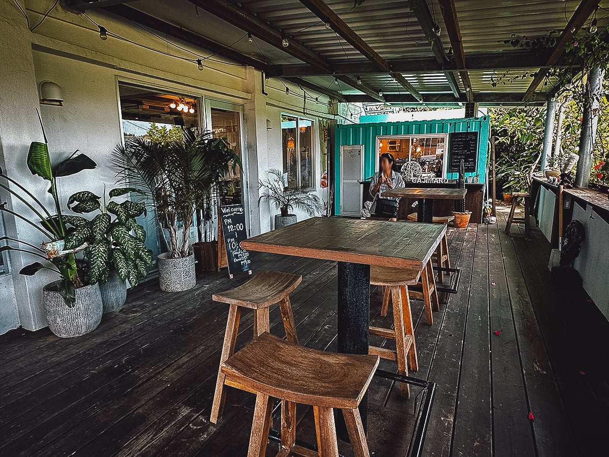 Where to Eat in Okinawa, Japan Patio seating at Gajimaru