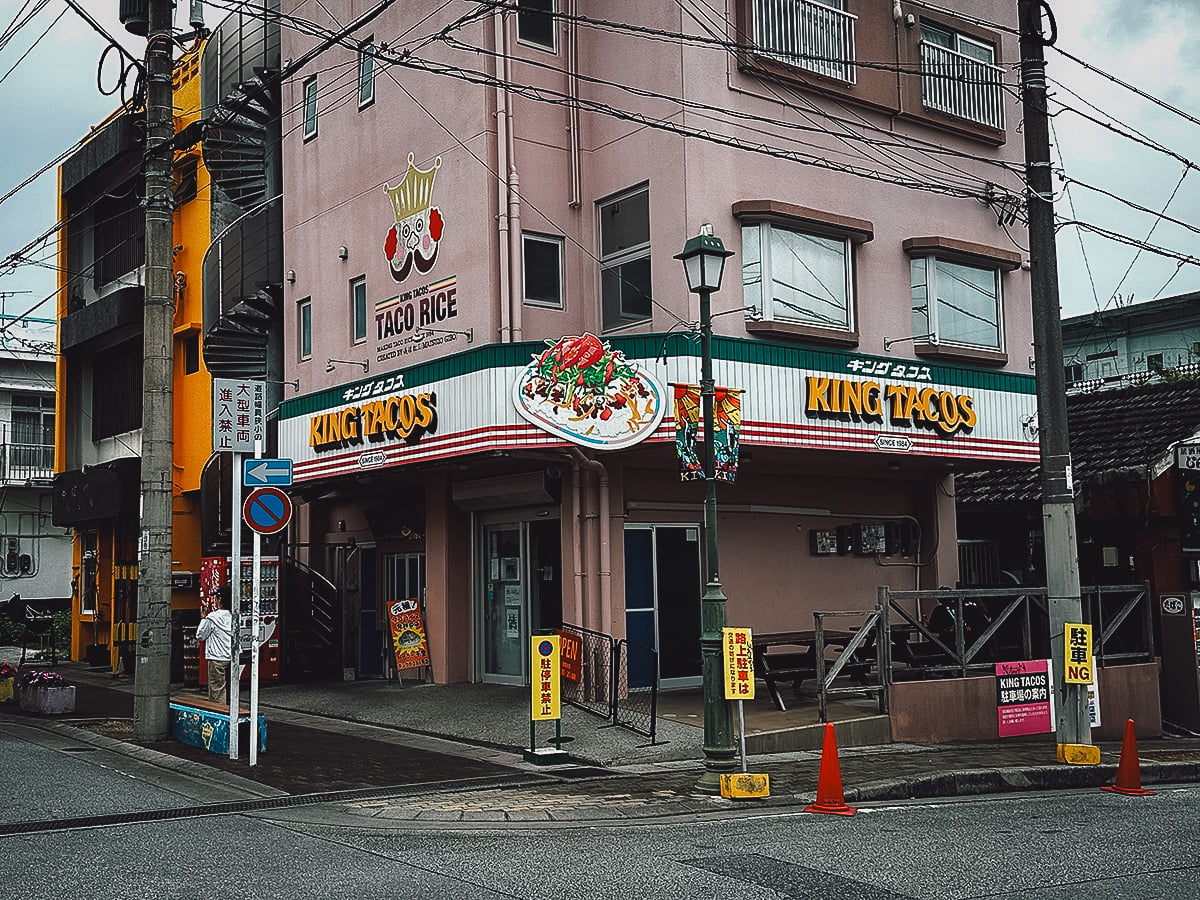 Where to Eat in Okinawa, Japan King Tacos restaurant exterior