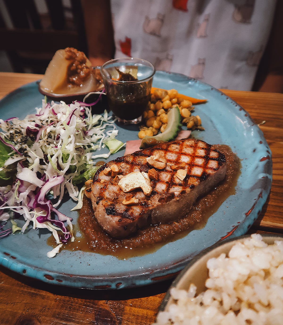 Where to Eat in Okinawa, Japan Agu pork set meal at a restaurant in Naha, Okinawa