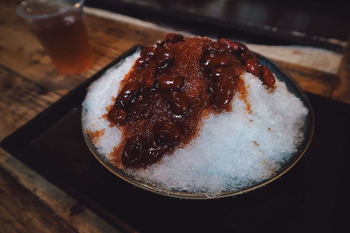 Zenzai at a restaurant in northern Okinawa