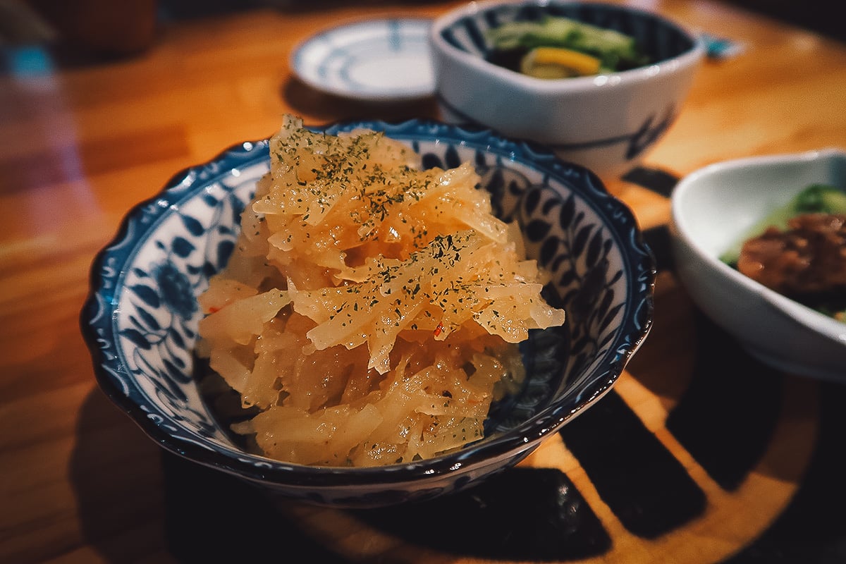 Where to Eat in Okinawa, Japan Carrot dish at a restaurant in Naha, Okinawa