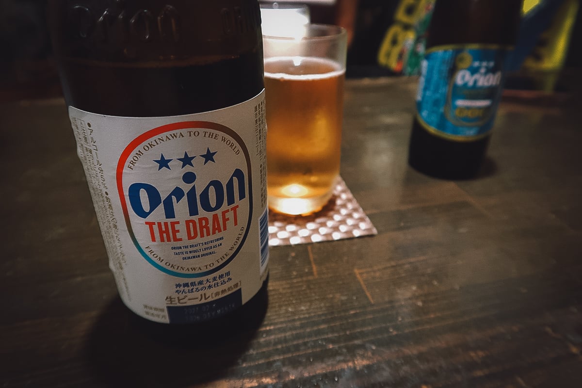 Bottles of Orion beer