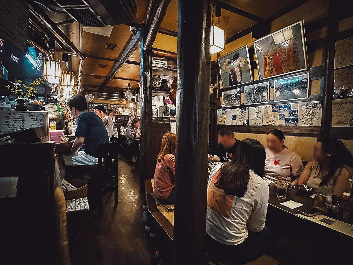 Where to Eat in Okinawa, Japan Inside Yunangi restaurant in Naha, Okinawa