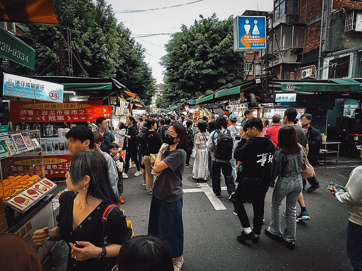 Night Markets in Taipei Stalls at Nanjichang Night Market