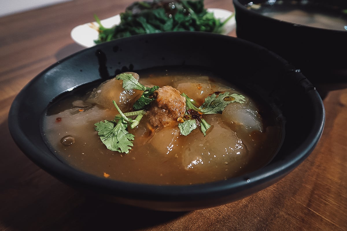 The Best Restaurants in Taipei Taiwanese meatball dish at a restaurant in Taipei