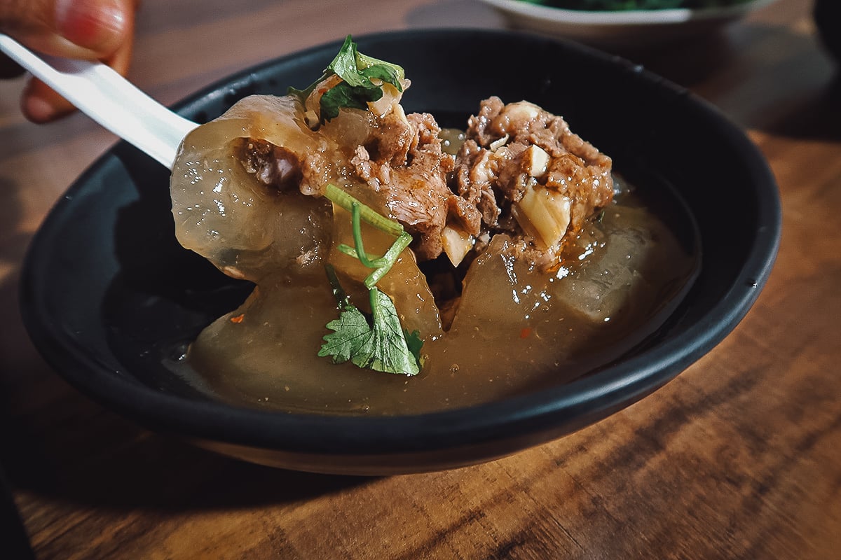 The Best Restaurants in Taipei Taiwanese meatball dish at a restaurant in Taipei