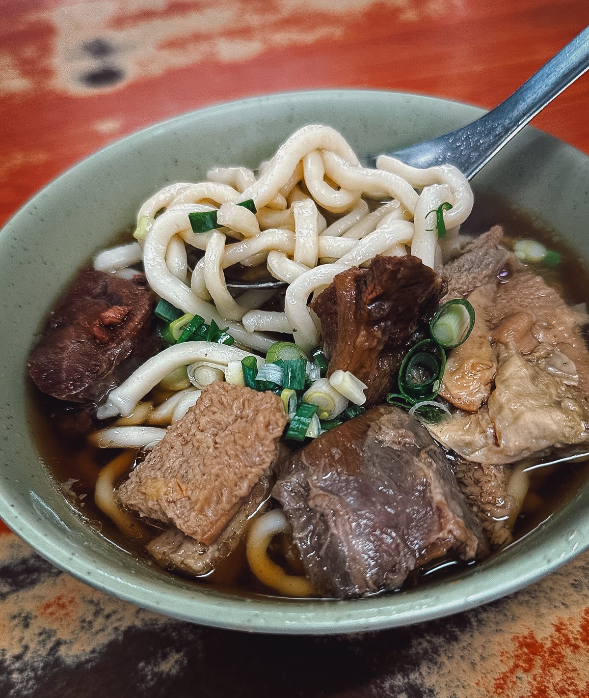 The Best Restaurants in Taipei Beef noodle soup at a restaurant in Taipei
