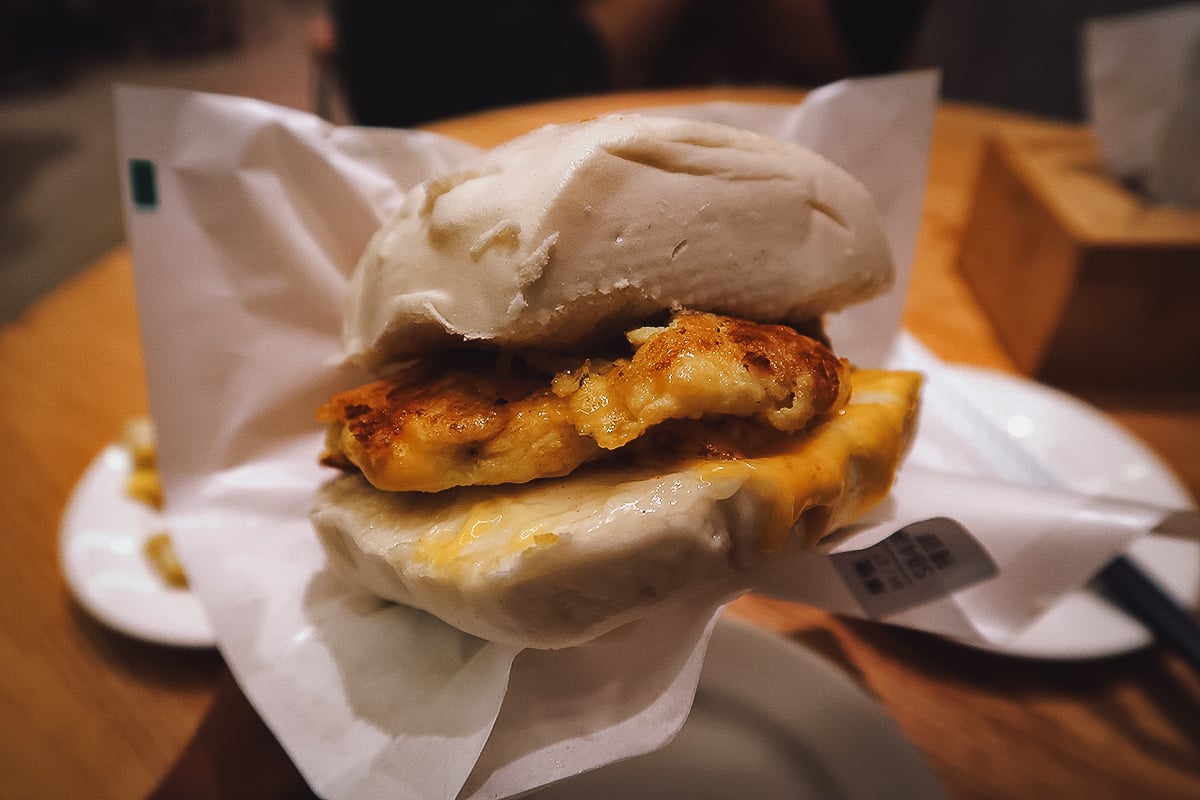 The Best Restaurants in Taipei Breakfast bun at a restaurant in Taipei