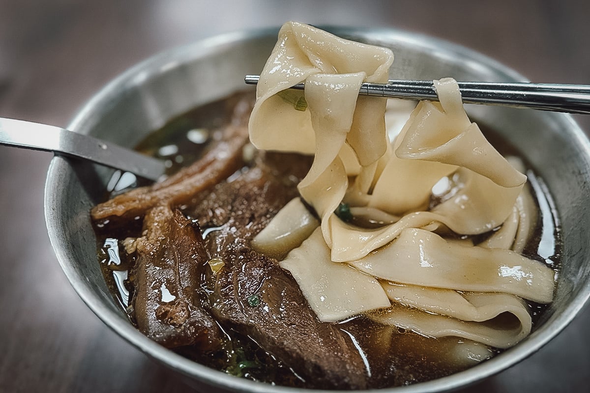 The Best Restaurants in Taipei Beef noodle soup at a restaurant in Taipei