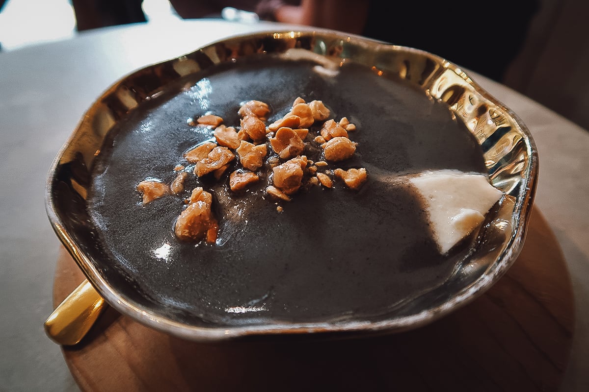 The Best Restaurants in Taipei Sesame seed dessert at a restaurant in Taipei