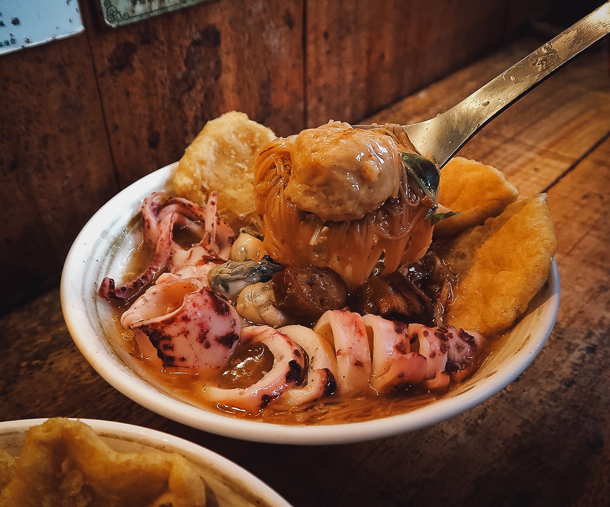 The Best Restaurants in Taipei Mee sua bowl at a restaurant in Taipei