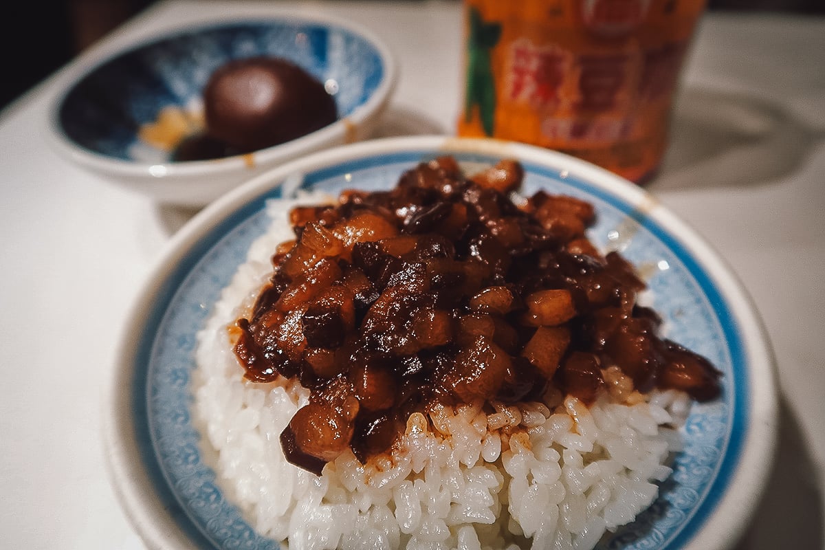 The Best Restaurants in Taipei Lu rou fan at a restaurant in Taipei