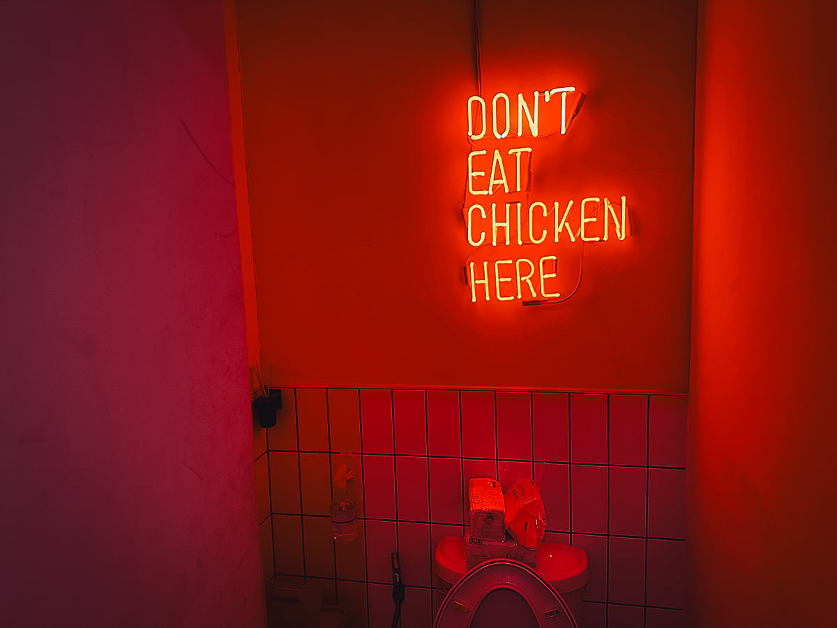The Best Restaurants in Taipei Weekend Chicken Club bathroom