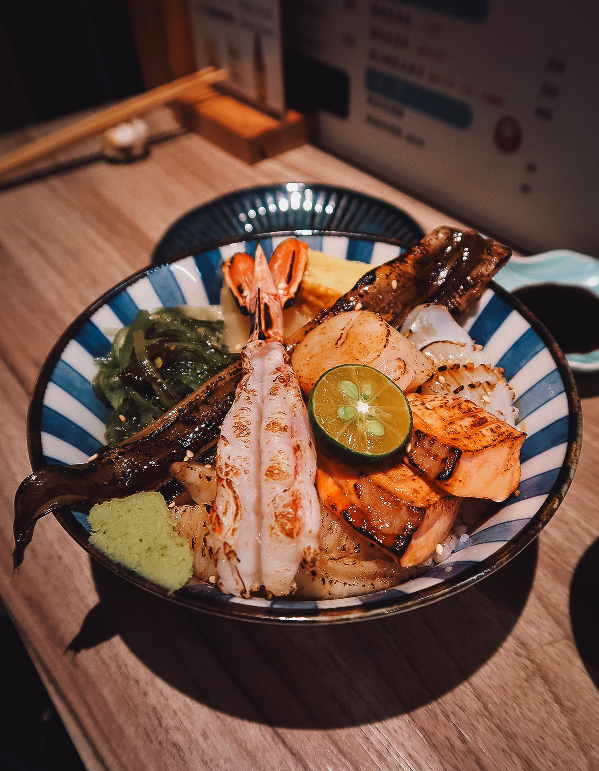 The Best Restaurants in Taipei Seafood bowl at a restaurant in Taipei