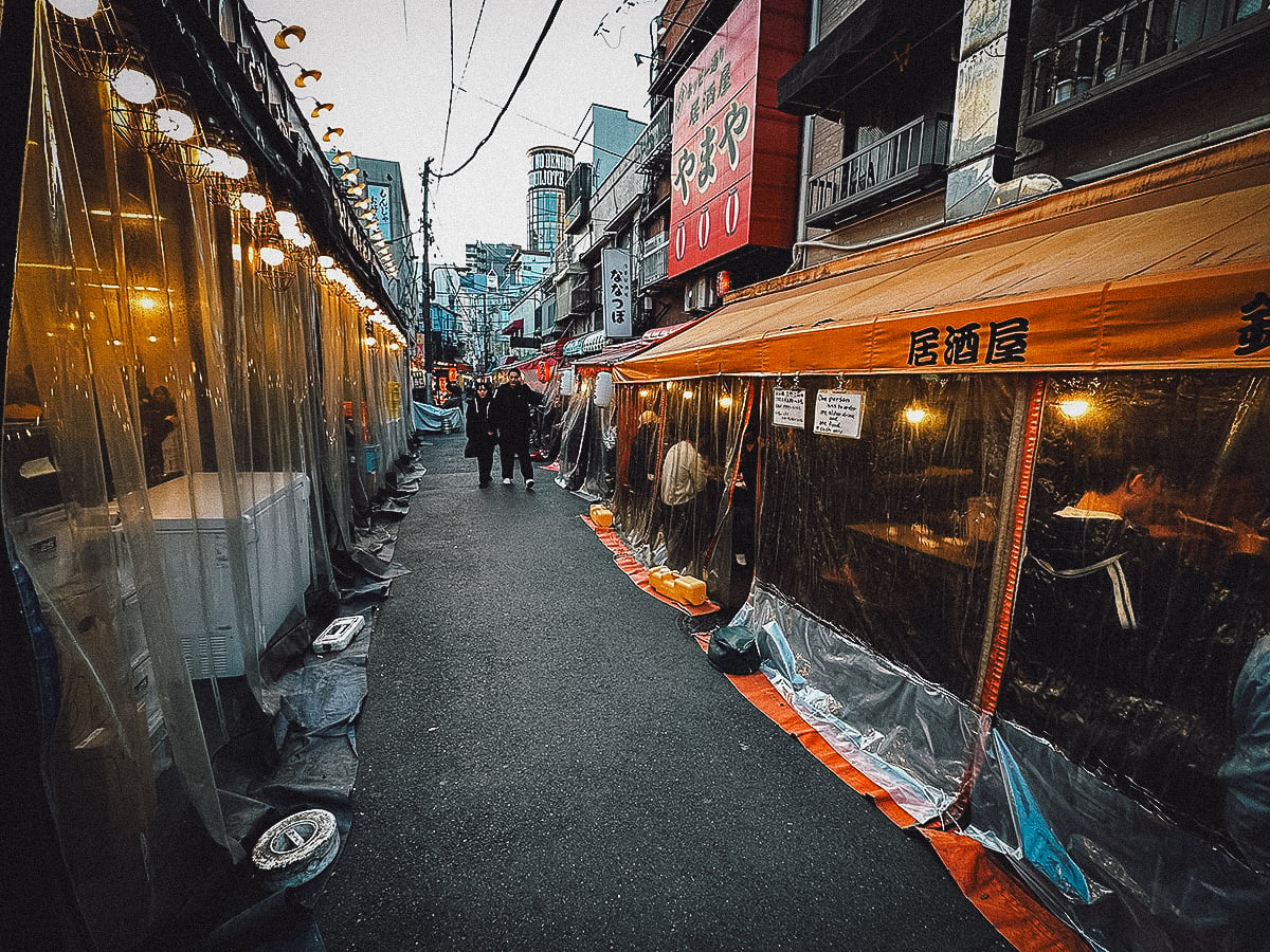 The Best Yokochos in Tokyo Tented restaurants along Hoppy Sreet