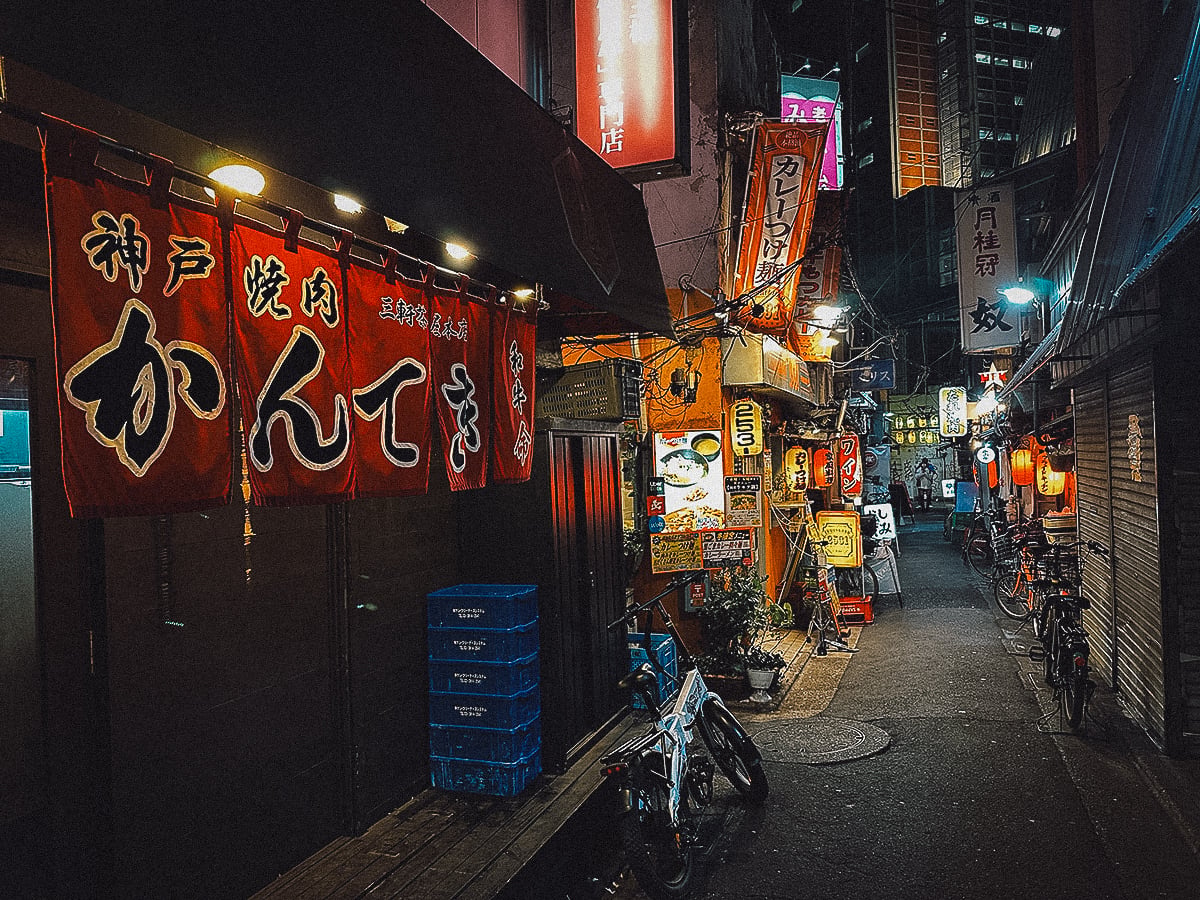 The Best Yokochos in Tokyo Sangenjaya Sankaku Chitai at night