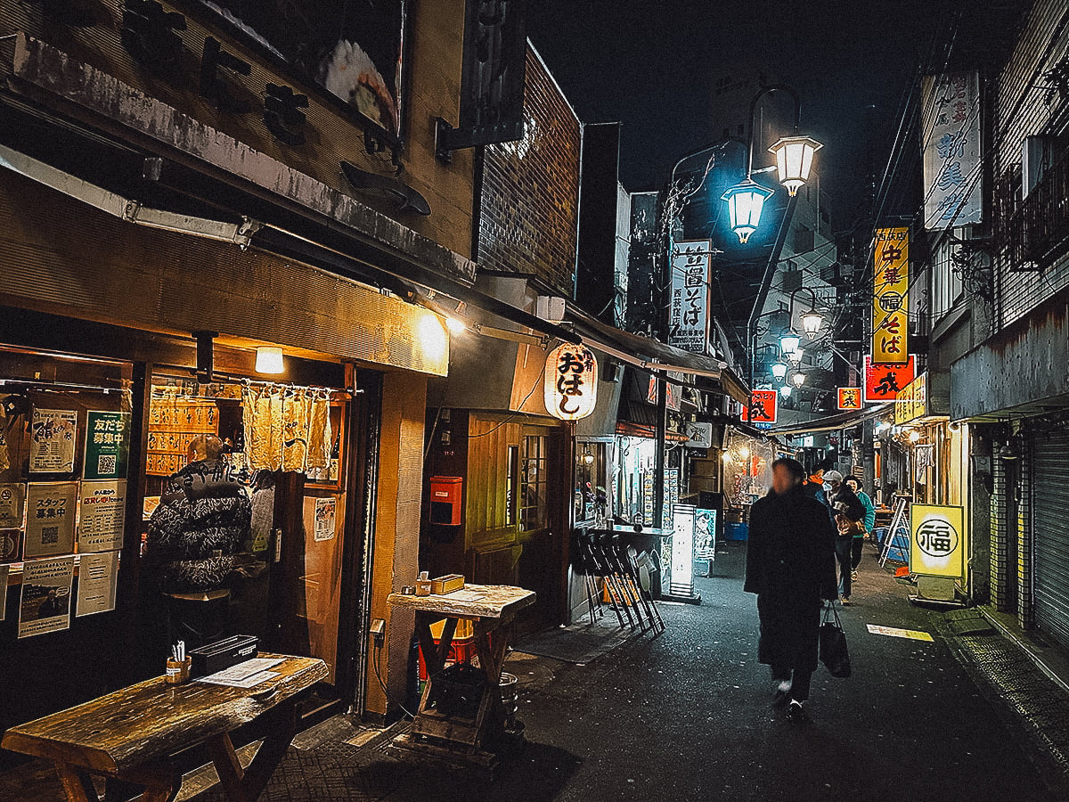 The Best Yokochos in Tokyo Willow Alley at night