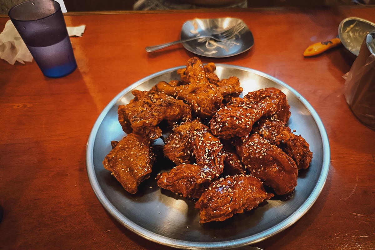 Sinchon and Hongdae Food Guide Korean fried chicken